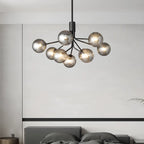 Lampadario moderno a globo a 2 livelli con lunghezza regolabile
