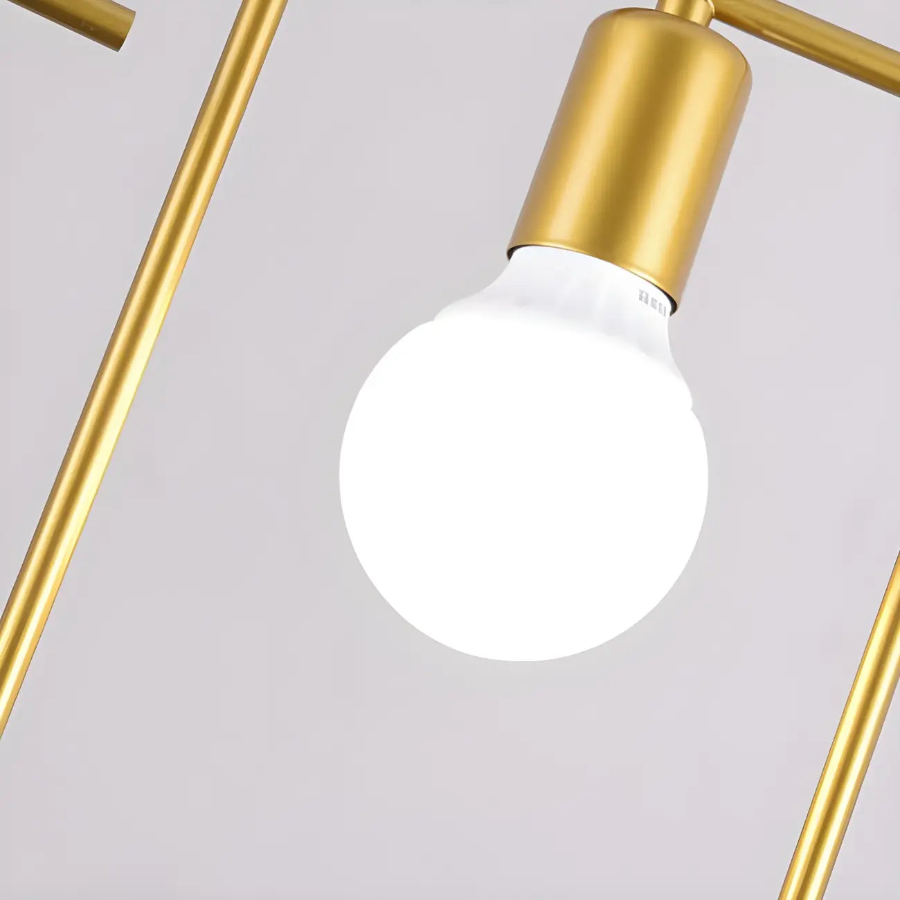 Plafoniera/Lampadario da Isola Industriale Geometria Metallica Oro a 3 Luci