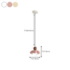 Suspension LED rose poudré avec motif floral en argile pour chevet
