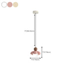 Suspension LED rose poudré avec motif floral en argile pour chevet