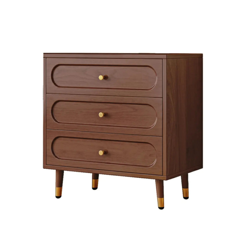 Commode traditionnelle en bois massif à 5 niveaux pour chambre à coucher