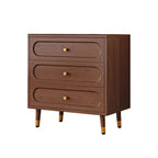 Commode traditionnelle en bois massif à 5 niveaux pour chambre à coucher