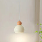 Suspension moderne à 3 lumières en verre blanc perlé
