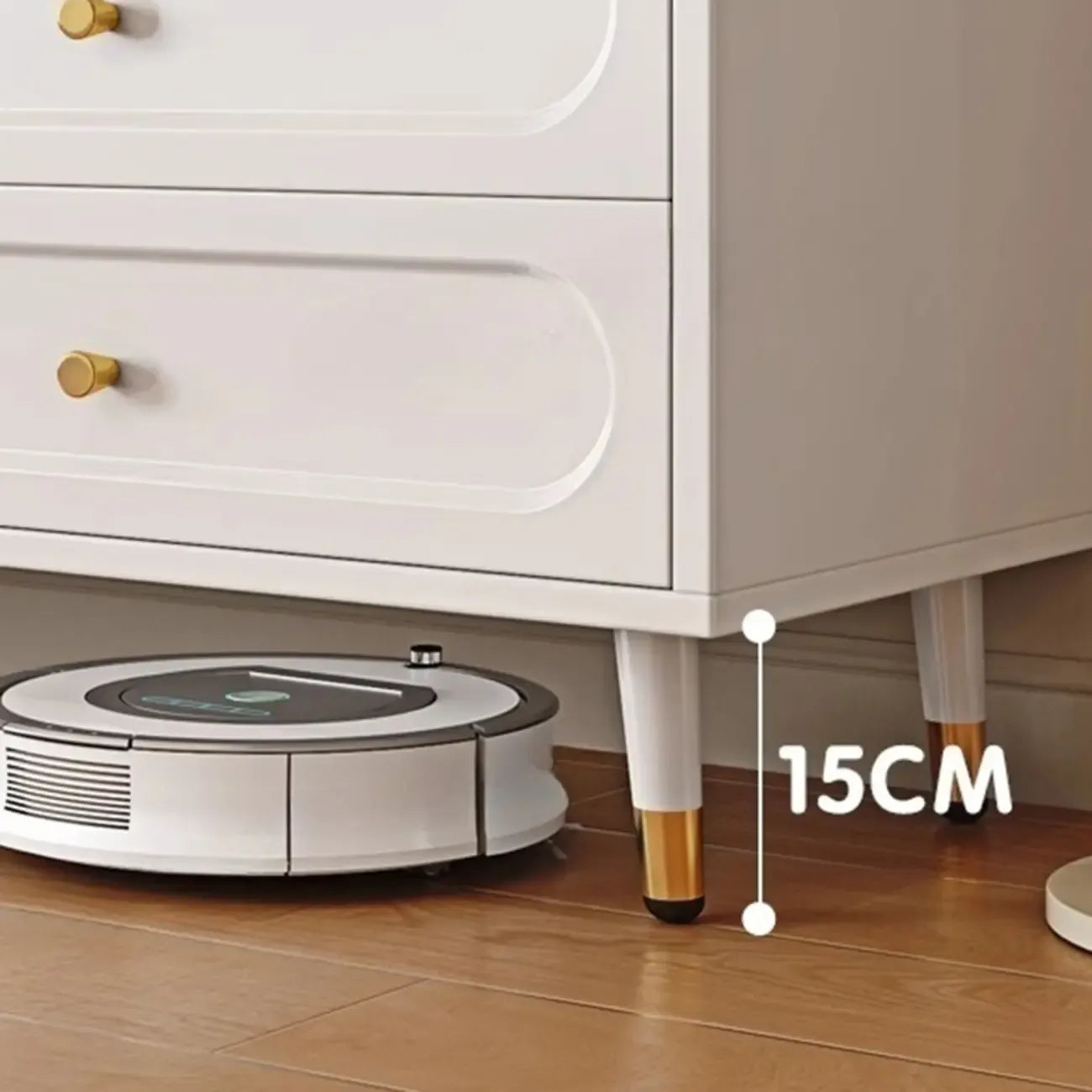 Commode traditionnelle en bois massif à 5 niveaux pour chambre à coucher