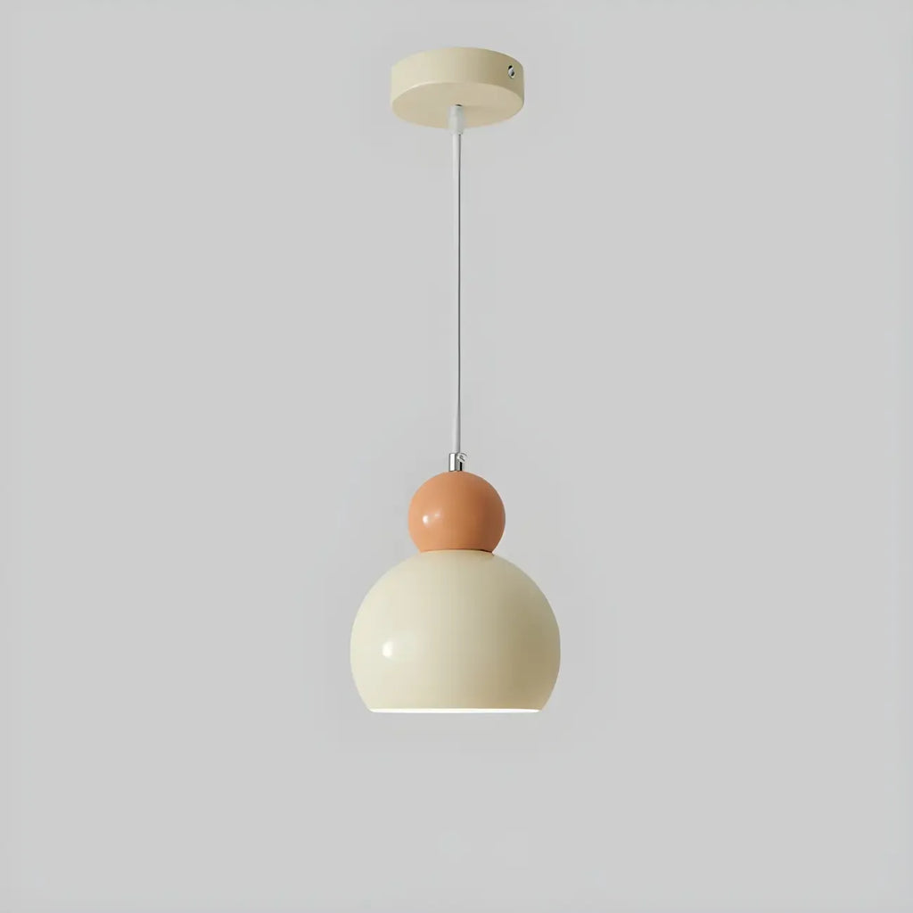 Suspension moderne à 3 lumières en verre blanc perlé