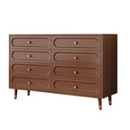 Commode traditionnelle en bois massif à 5 niveaux pour chambre à coucher