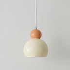 Suspension moderne à 3 lumières en verre blanc perlé