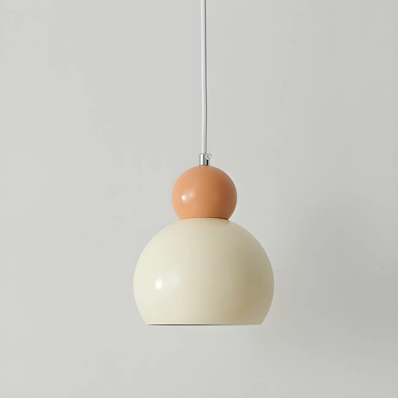 Suspension moderne à 3 lumières en verre blanc perlé