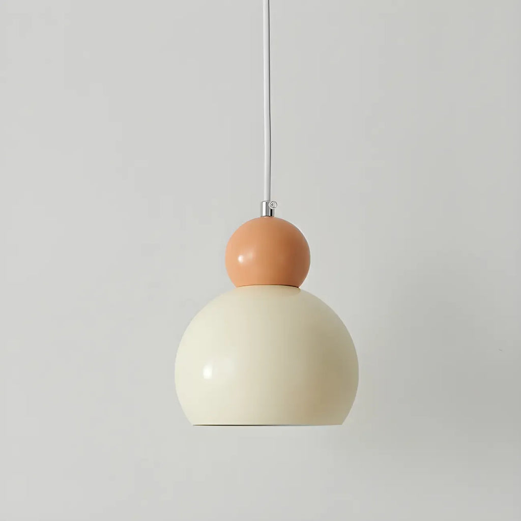 Suspension moderne à 3 lumières en verre blanc perlé