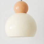 Suspension moderne à 3 lumières en verre blanc perlé