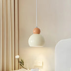 Suspension moderne à 3 lumières en verre blanc perlé