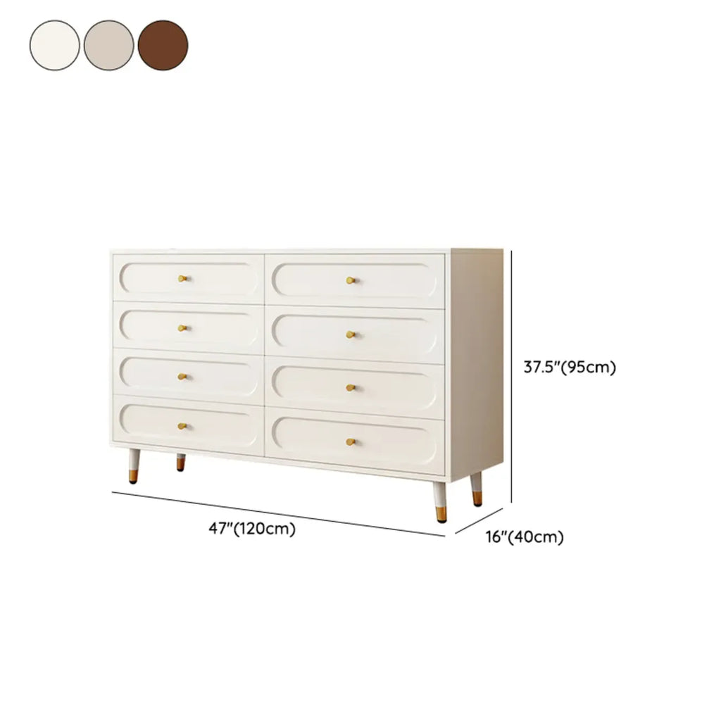 Commode traditionnelle en bois massif à 5 niveaux pour chambre à coucher