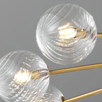 Lampadario moderno a globo a 2 livelli con lunghezza regolabile