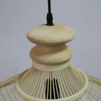 Suspension réglable en rotin et bambou de style oriental