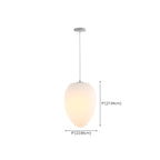 Suspension design en résine crème effet galet pour salle à manger