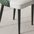 Chaise de salle à manger en similicuir avec dossier haut et accoudoirs inclinés