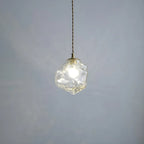 Suspension moderne en cristal ambré irrégulier pour la décoration intérieure