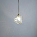 Suspension moderne en cristal ambré irrégulier pour la décoration intérieure