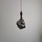 Suspension moderne en cristal ambré irrégulier pour la décoration intérieure