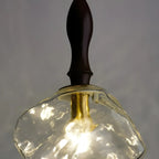 Suspension moderne en cristal ambré irrégulier pour la décoration intérieure