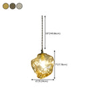 Suspension moderne en cristal ambré irrégulier pour la décoration intérieure