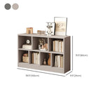 Bibliothèque de bureau horizontale moderne en bois gris avec étagères