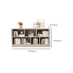 Bibliothèque de bureau horizontale moderne en bois gris avec étagères