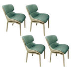 Chaise de salle à manger rembourrée en similicuir camel avec pieds en métal