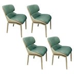 Chaise de salle à manger rembourrée en similicuir camel avec pieds en métal