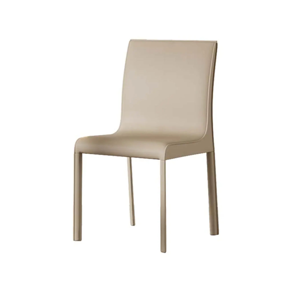 Chaise de salle à manger moderne sans accoudoirs en similicuir pour la cuisine