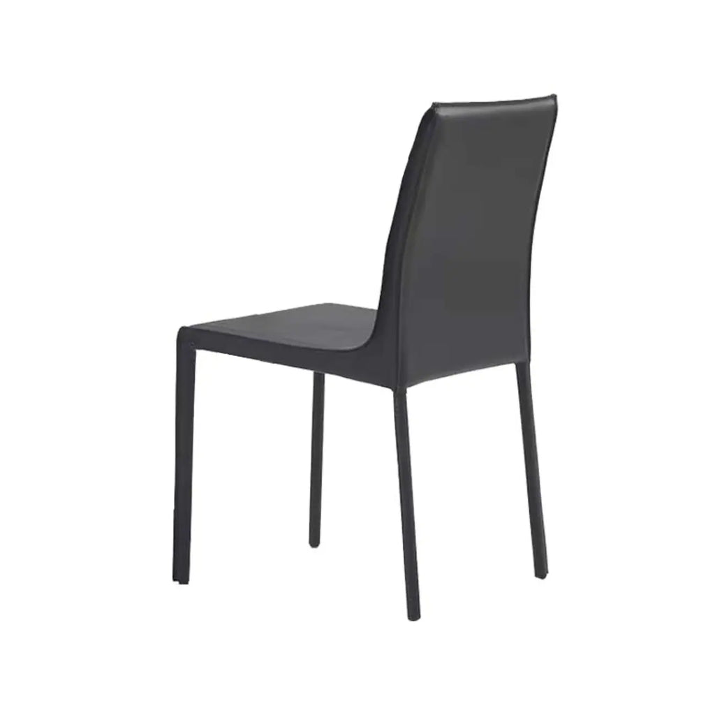 Chaise de salle à manger moderne sans accoudoirs en similicuir pour la cuisine