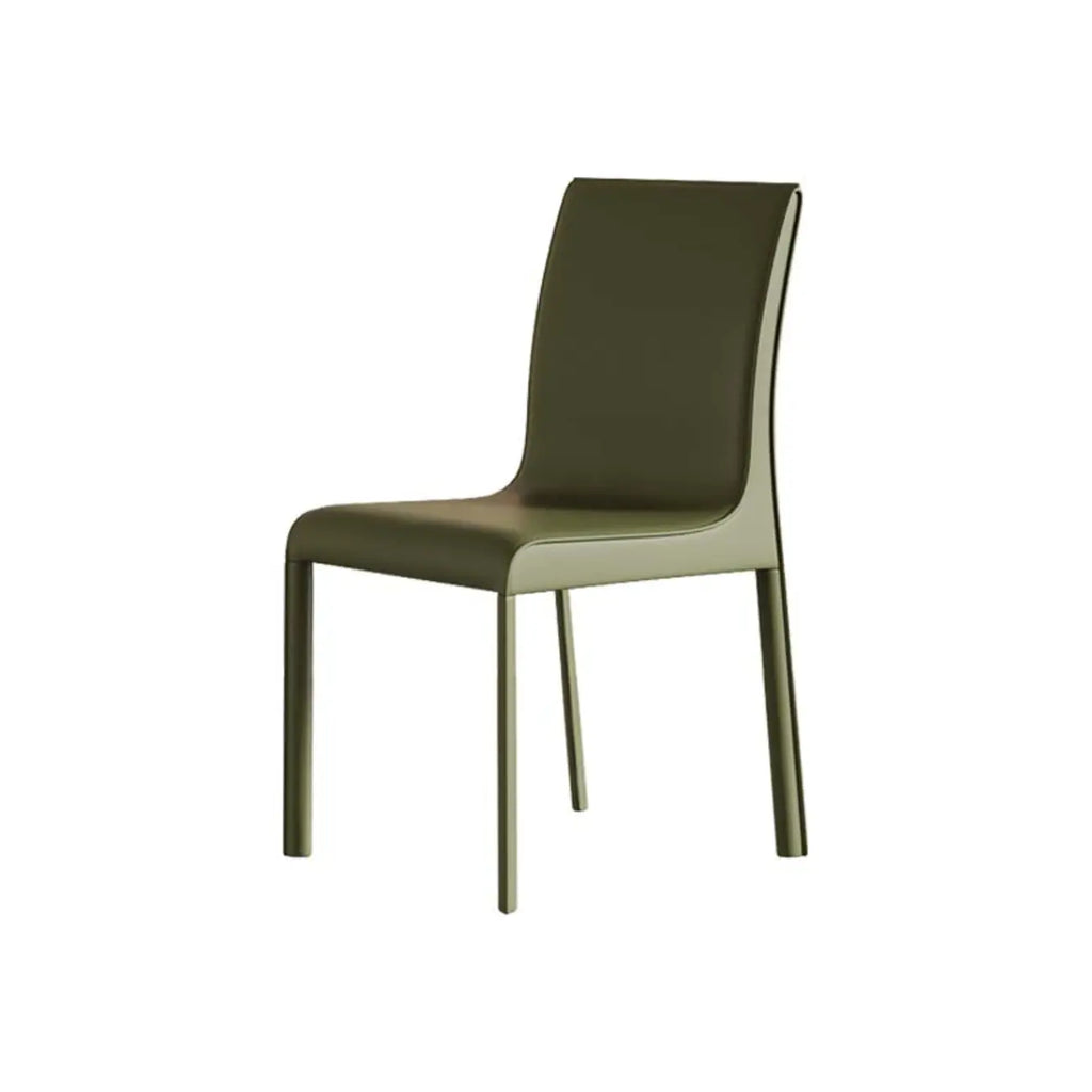 Chaise de salle à manger moderne sans accoudoirs en similicuir pour la cuisine