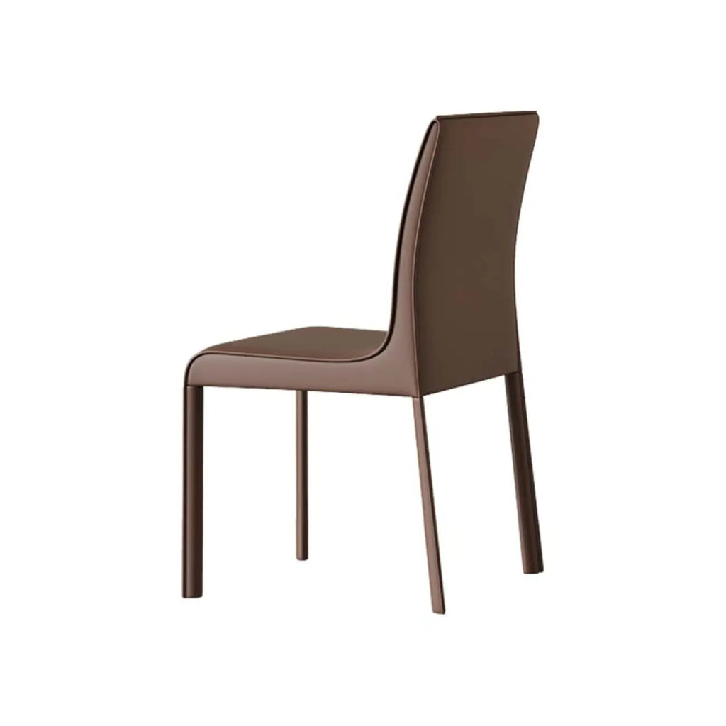 Chaise de salle à manger moderne sans accoudoirs en similicuir pour la cuisine