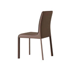 Chaise de salle à manger moderne sans accoudoirs en similicuir pour la cuisine
