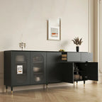 Madia in legno 16W Glam con ante e ripiani in vetro