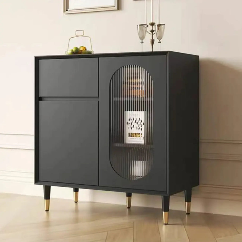 Madia in legno 16W Glam con ante e ripiani in vetro