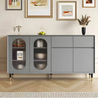 Madia in legno 16W Glam con ante e ripiani in vetro