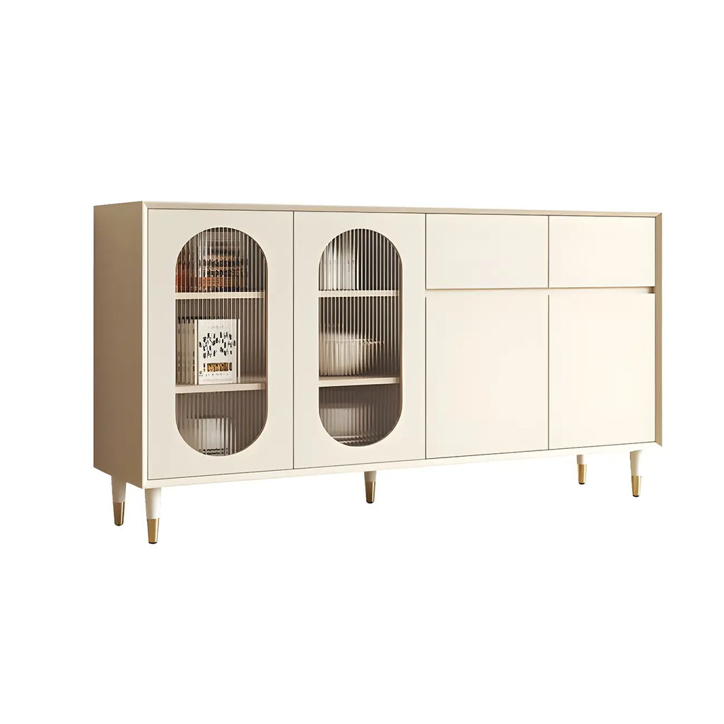Madia in legno 16W Glam con ante e ripiani in vetro
