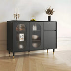 Madia in legno 16W Glam con ante e ripiani in vetro