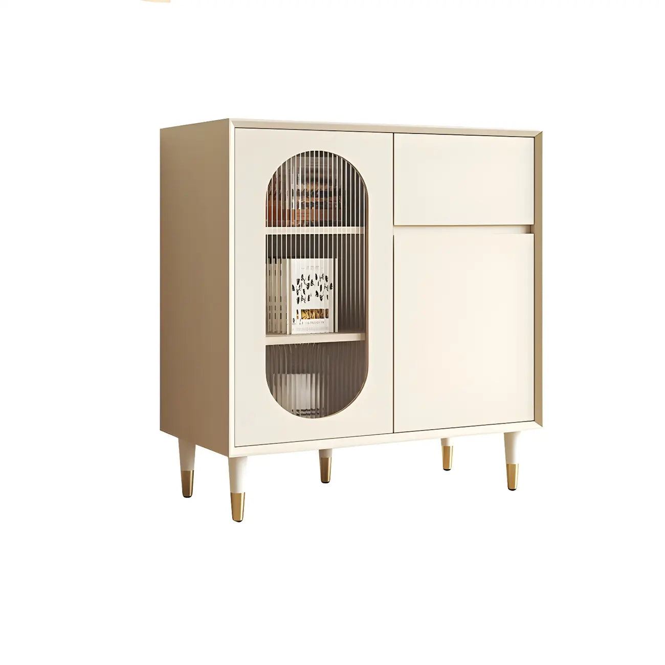 Madia in legno 16W Glam con ante e ripiani in vetro
