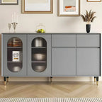 Madia in legno 16W Glam con ante e ripiani in vetro