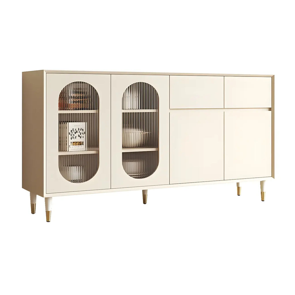 Madia in legno 16W Glam con ante e ripiani in vetro