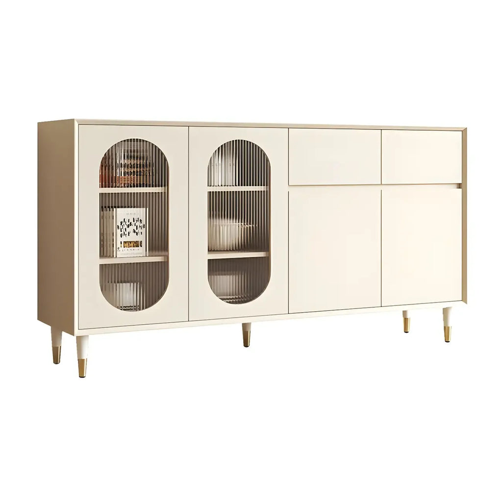 Madia in legno 16W Glam con ante e ripiani in vetro