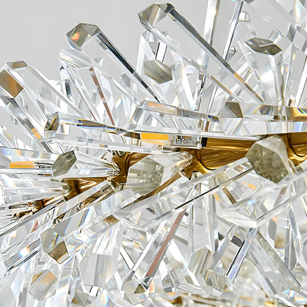 Lustres d'ambiance modernes en guirlande de cristal doré