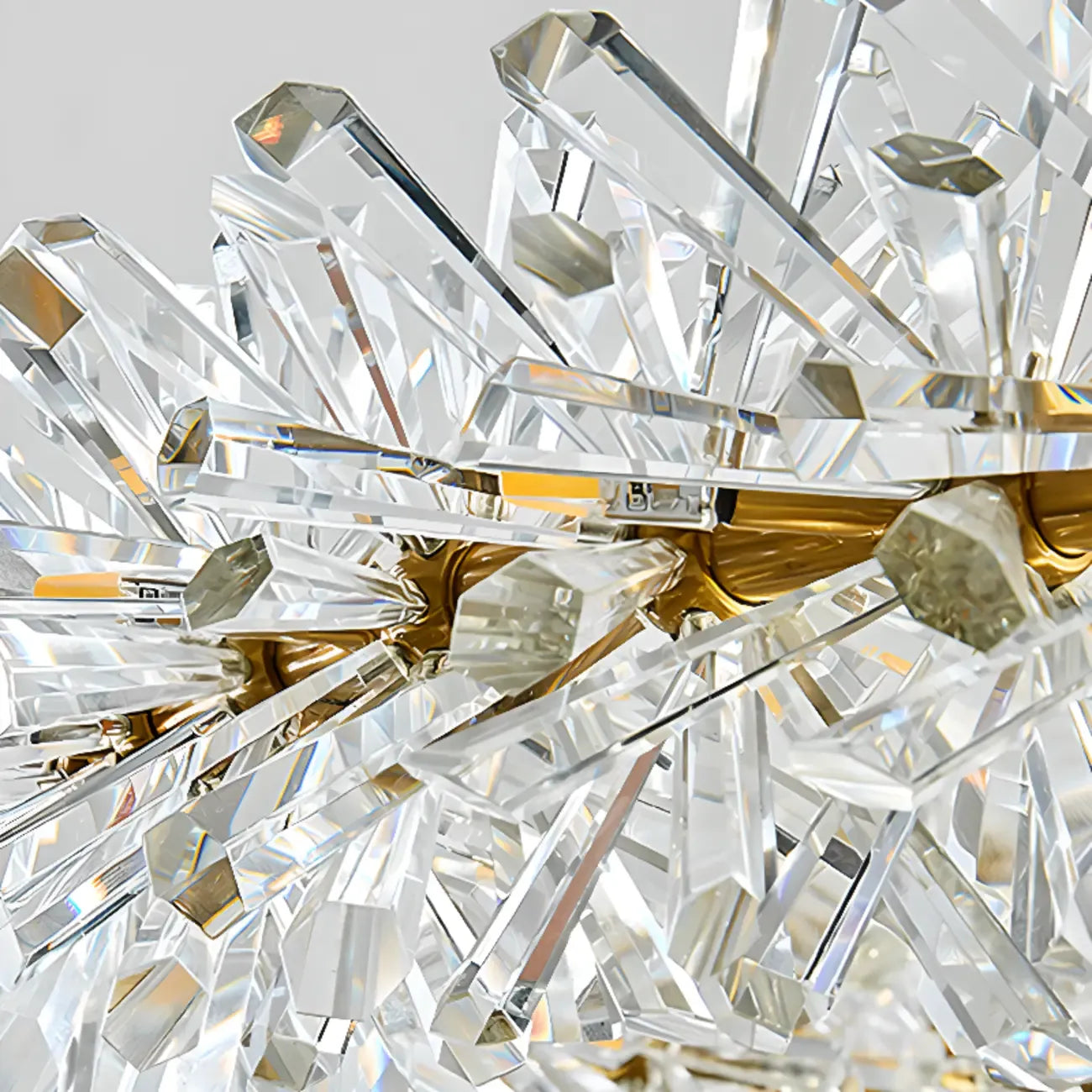 Lustres d'ambiance modernes en guirlande de cristal doré