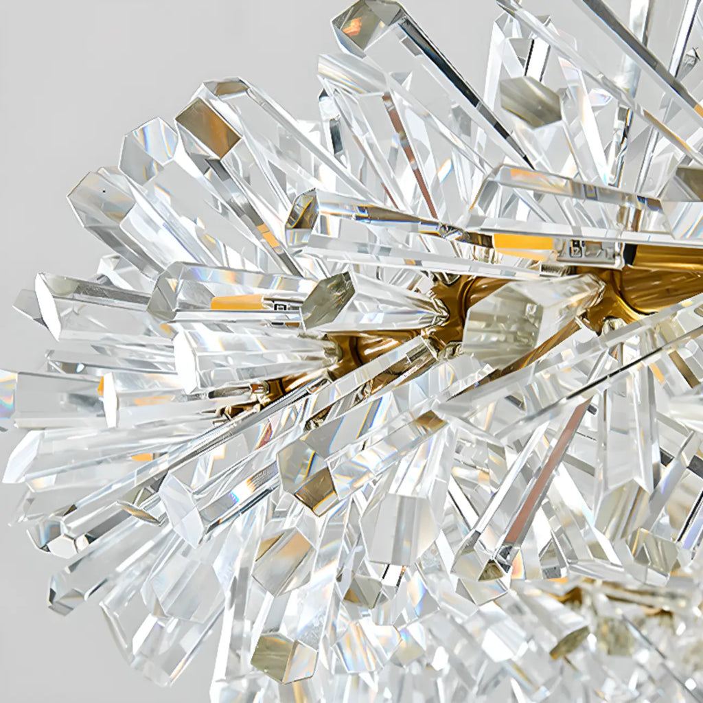 Lustres d'ambiance modernes en guirlande de cristal doré