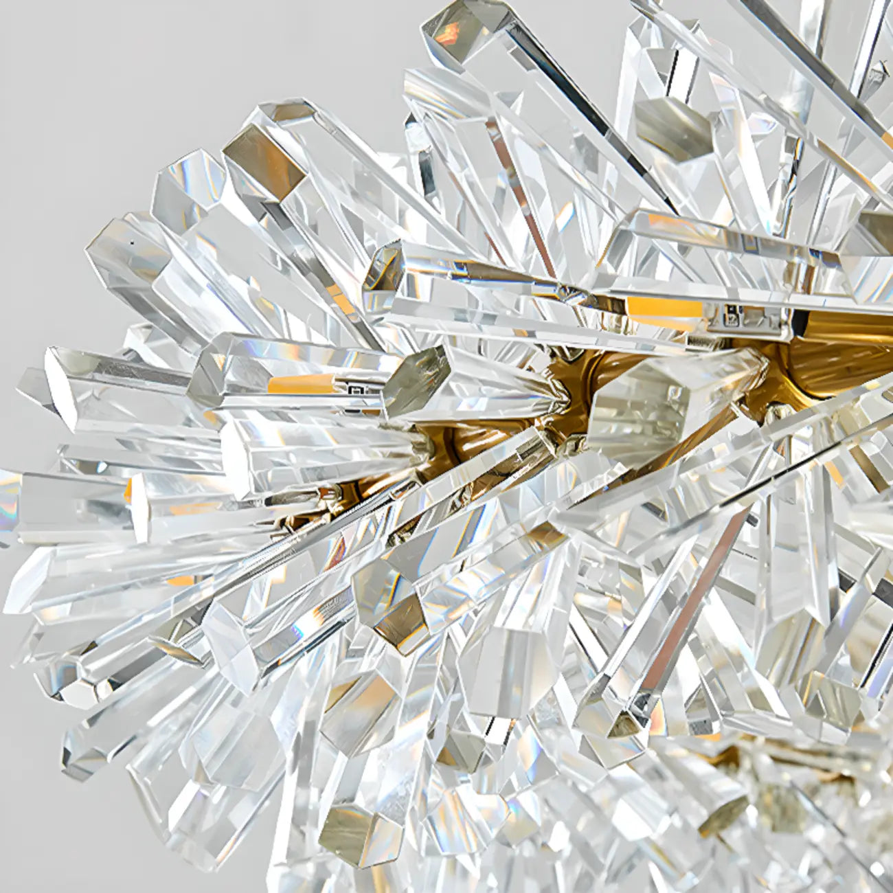 Lustres d'ambiance modernes en guirlande de cristal doré