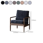 Fauteuil en cuir avec accoudoirs en bois pour salon
