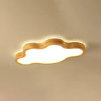 Plafonnier élégant en forme d'étoile avec finition naturelle pour chambre à coucher