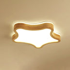 Plafonnier élégant en forme d'étoile avec finition naturelle pour chambre à coucher